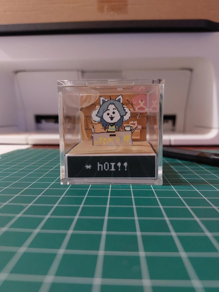 Undertale Mini 3D Diorama Cube (Temmie/Tem Shop/hOI) 2x2