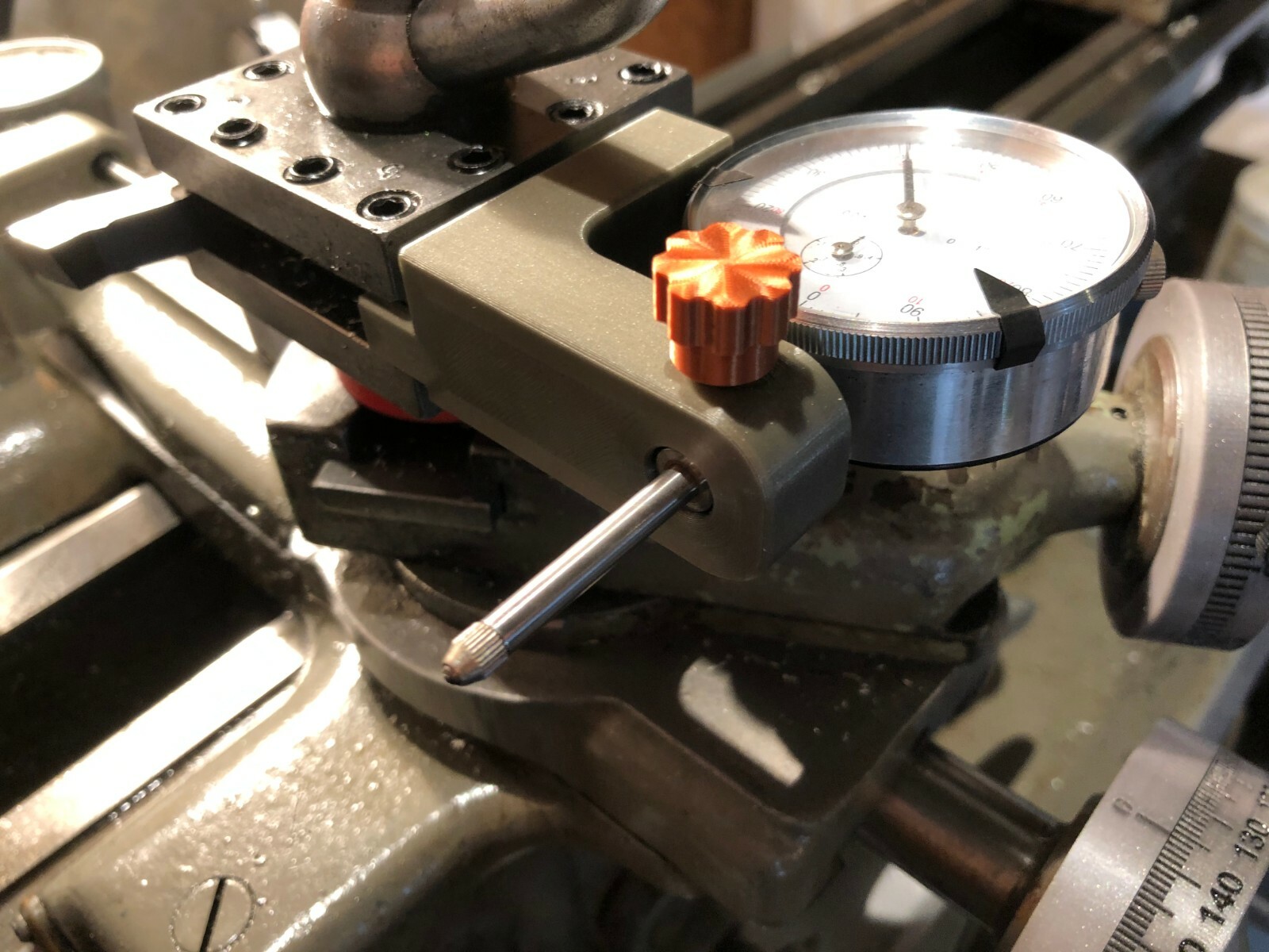 Lathe Clamp type 3/8" Dial Indicator Tool Holder.  (Indicator not INCLUDE)