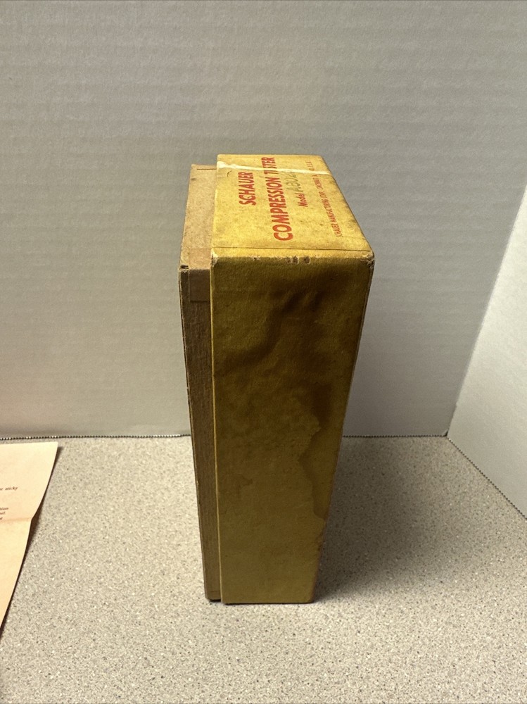 VINTAGE SCHAUER COMPRESSION TESTER With Original Box
