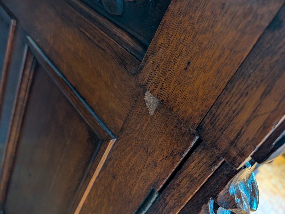 Late Victorian ‘Gothic’ Style Oak mirror back sideboard