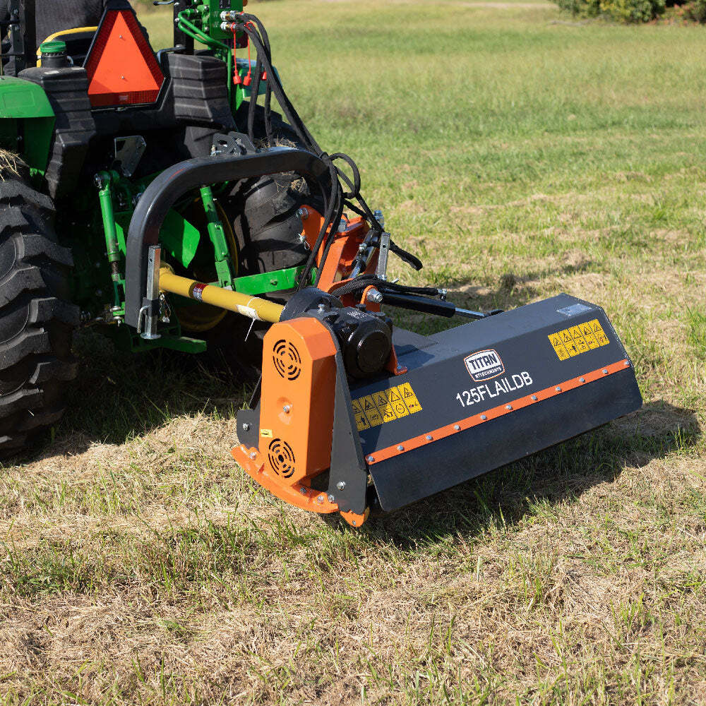 Titan Attachments 3 Point 65" Offset Flail Ditch Bank Mower for Cat 1 Tractors