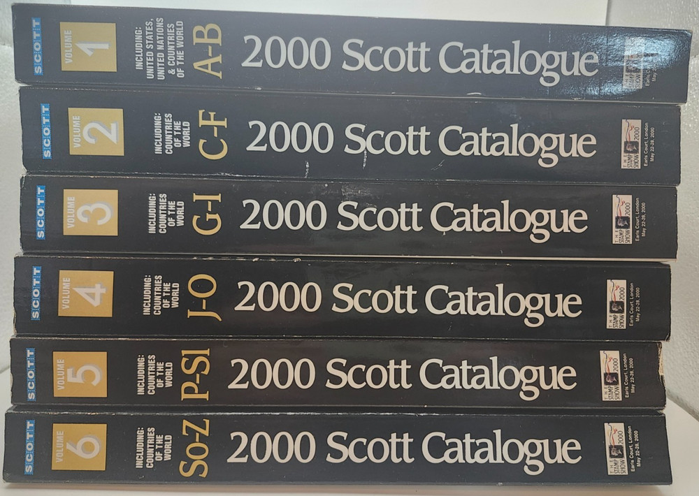 2000 Scott Standard Postage Stamp Catalogue Complete 6 Volume Set