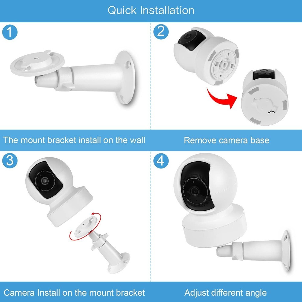 360° Adjustable Wall Mount Compatible with Kasa Indoor Pan/Tilt Smart Securit...
