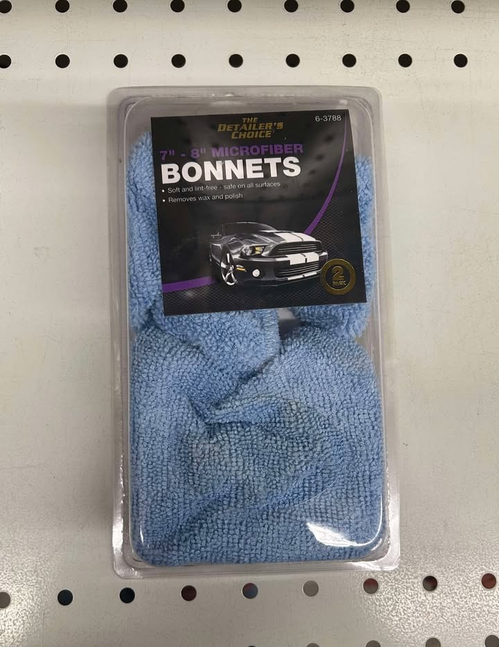 6-3788 7-8" Microfiber Bonnet - 2 Pack