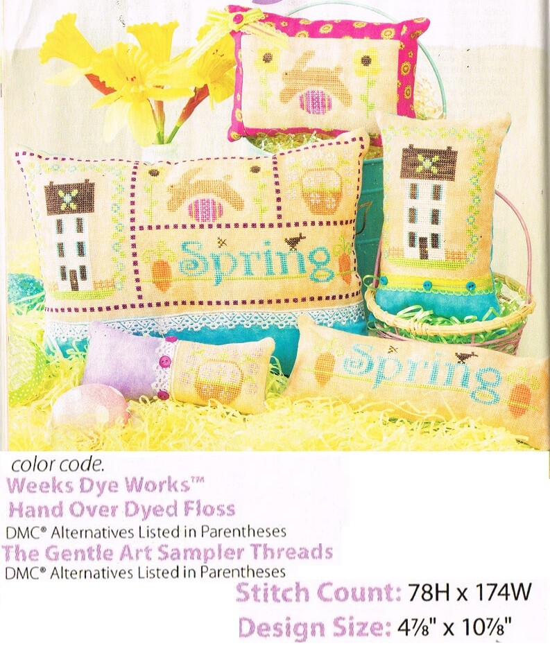 SPRINGTIME  JOY   CROSS STITCH PATTERN ONLY -   YD  WEA