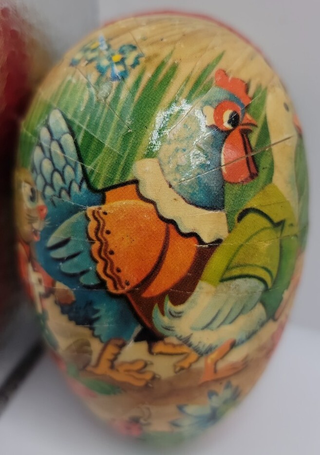 West German Easter Egg Candy Container  3" Vintage.