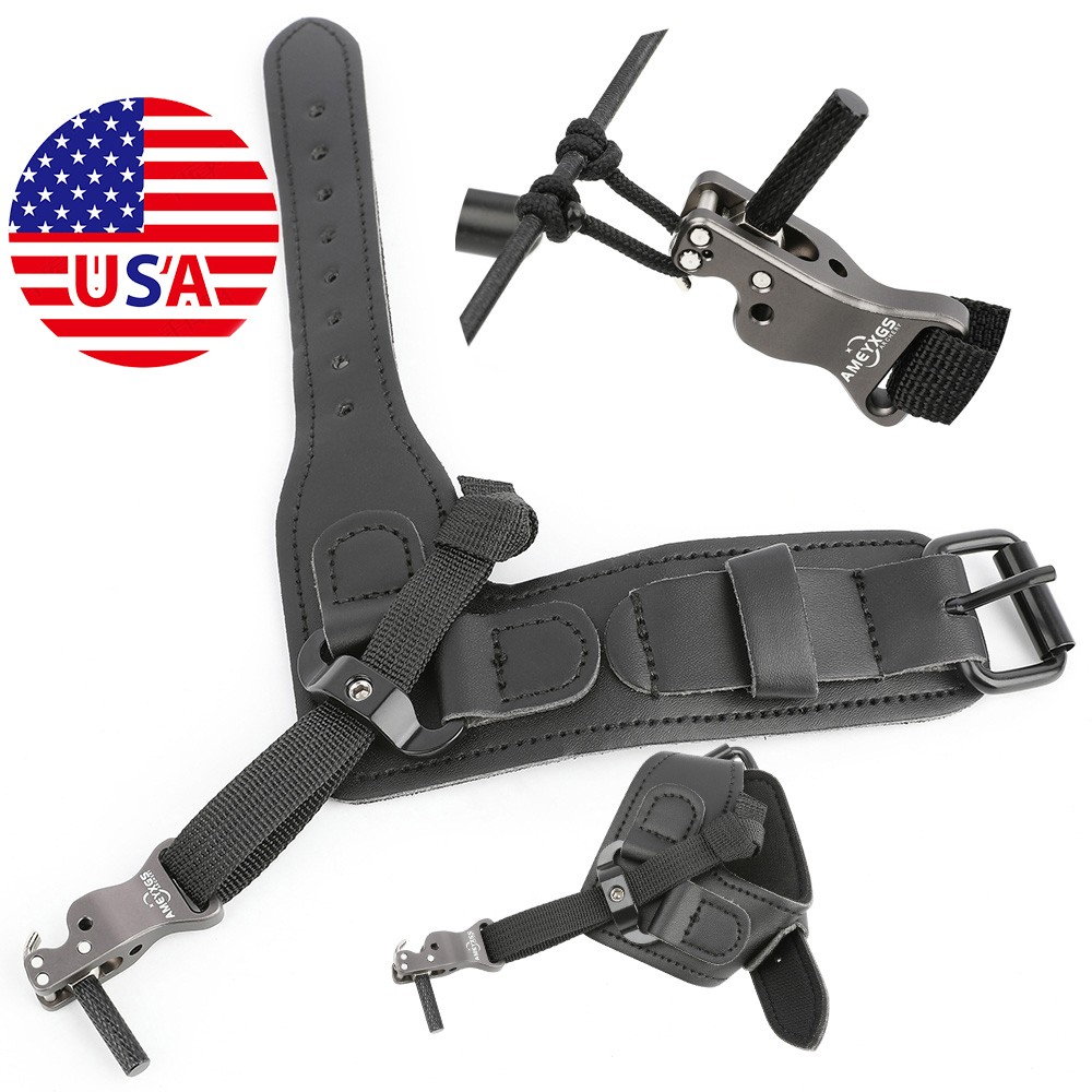 Release Aids Wrist Strap Trigger Index Finger Hook Archery Compound Bow Hunting
