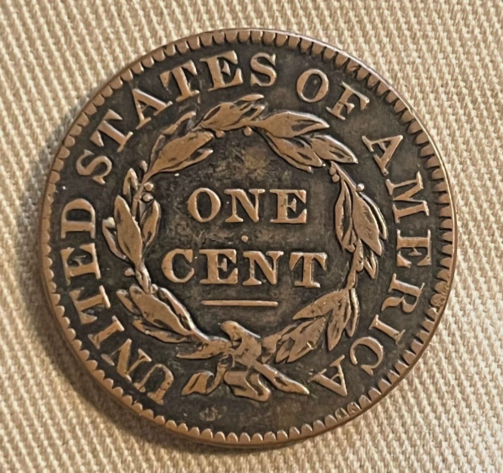 1832 Coronet head cent , better date, VF