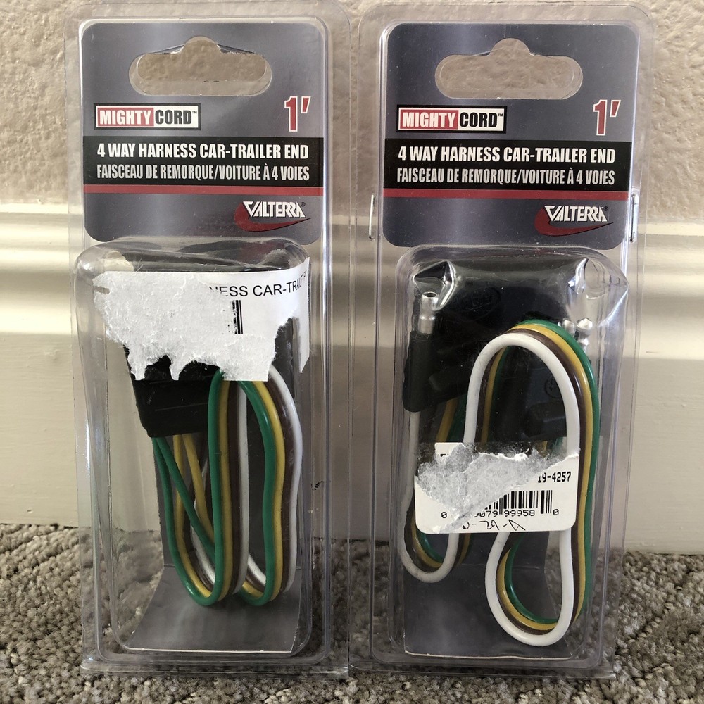 2 Pack Valterra A10-4405VP 4-Way Flat 12" Electrical Connector Loop