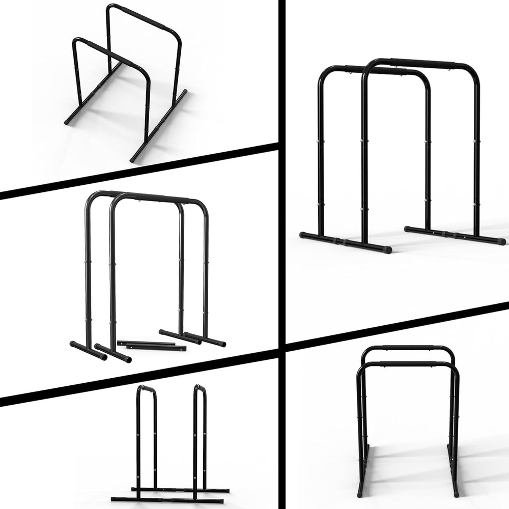 Compact Pull-Up Dip Station for Home Gym — Adjustable, Space-Saving Upper-Body