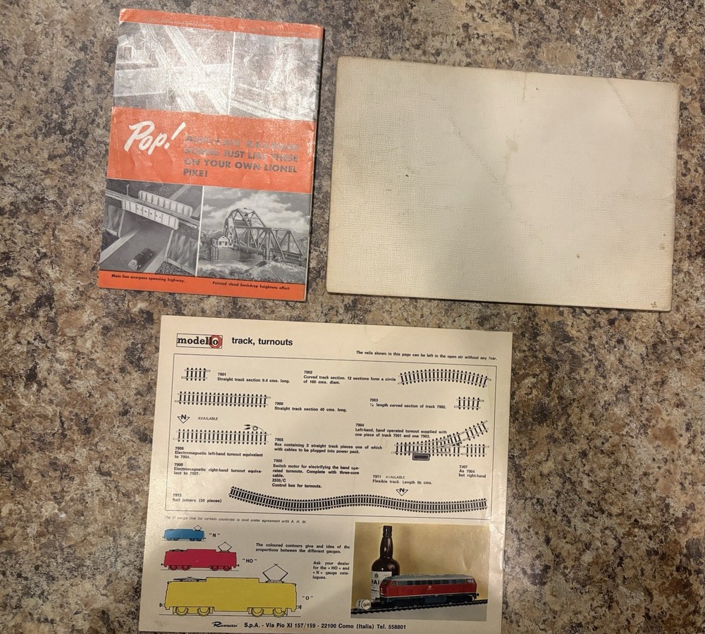 3 Vintage Railroad Model Train Catalogs Train Layout Rivarossi, Model Structures