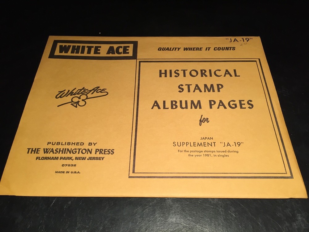 New White Ace Stamp Supplement Pages   Japan JA-19 - 1981