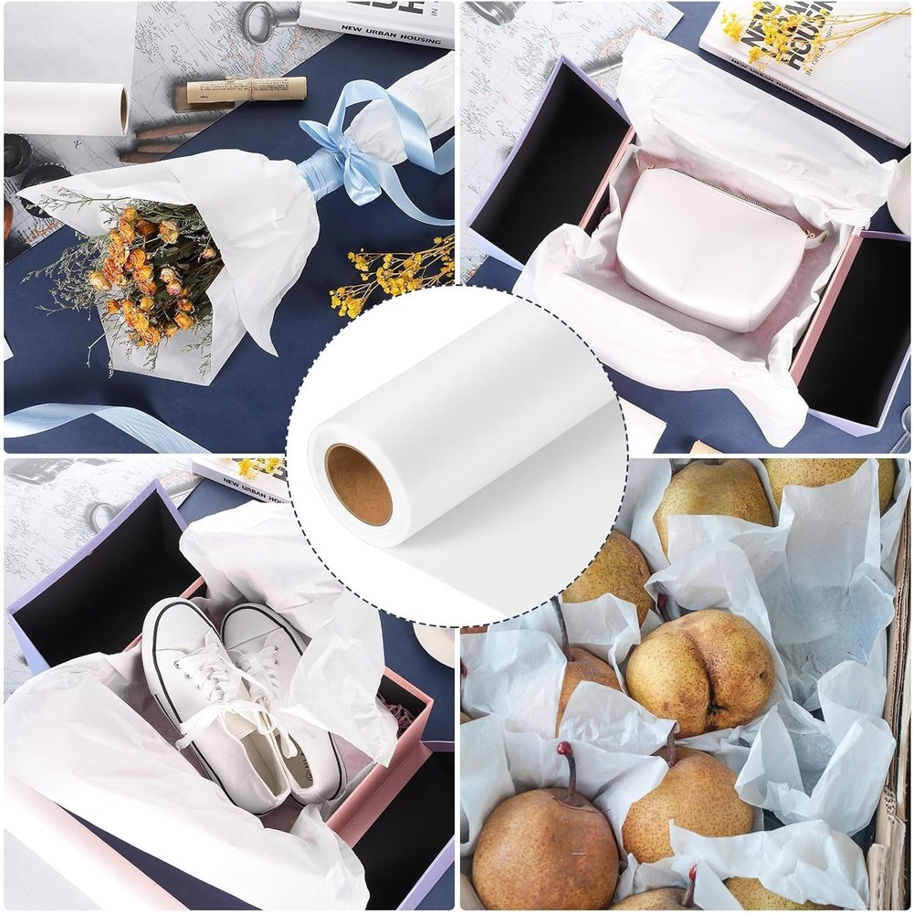 24" x 30yd White Tracing Paper Roll – Translucent Pattern Paper for Sewing