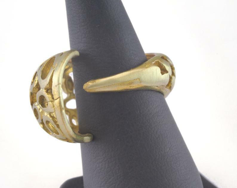 Adjustable Ring Raw brass (16.5mm 6US inner size - Adjustable ) 2899
