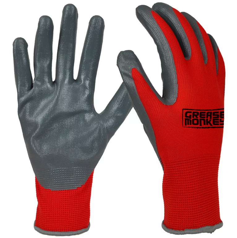 2 Pack Grease Monkey Nitrile-Coated Work Gloves (15 pk.)