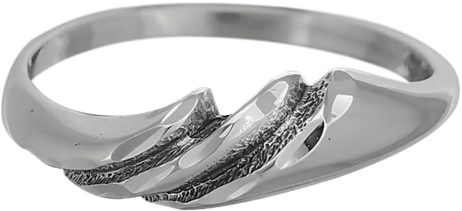 Diamond Cut Breaking Waves Ring
