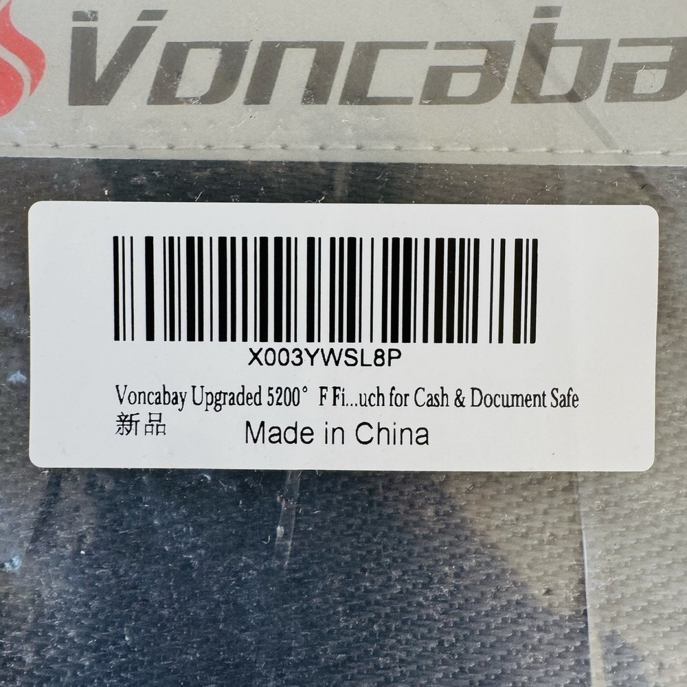 Voncabay 5200℉ Fireproof Document Bag with Combination Lock