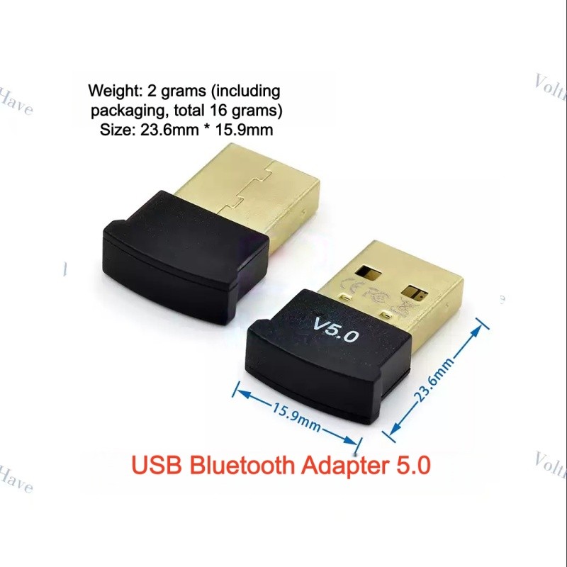 2PCS USB Bluetooth Adapter 5.0 Wireless Mini Computer Receives Transmitter New