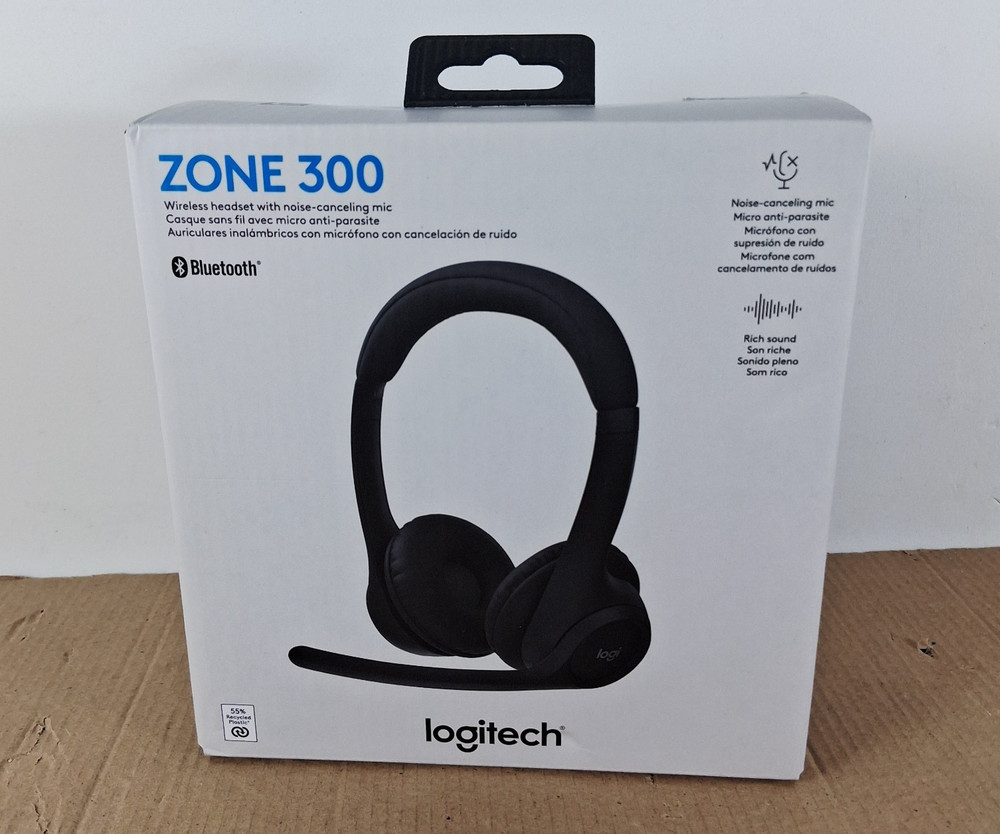 Logitech Zone 300 Wireless Bluetooth Headset PC , Mac, Chrome, Linux, iOS Black