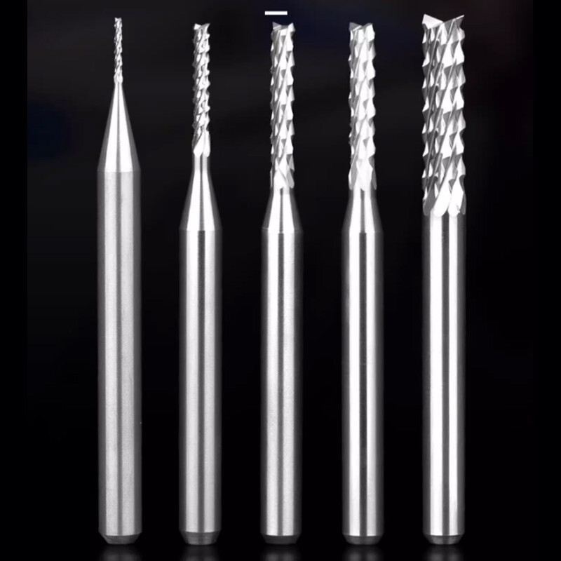 0.6mm-3.175mm Micro Solid Carbide PCB Engraving Bit Corn End Mill Cutter For CNC