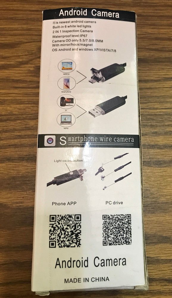 Android and PC Endoscope Inspection Camera- Windows