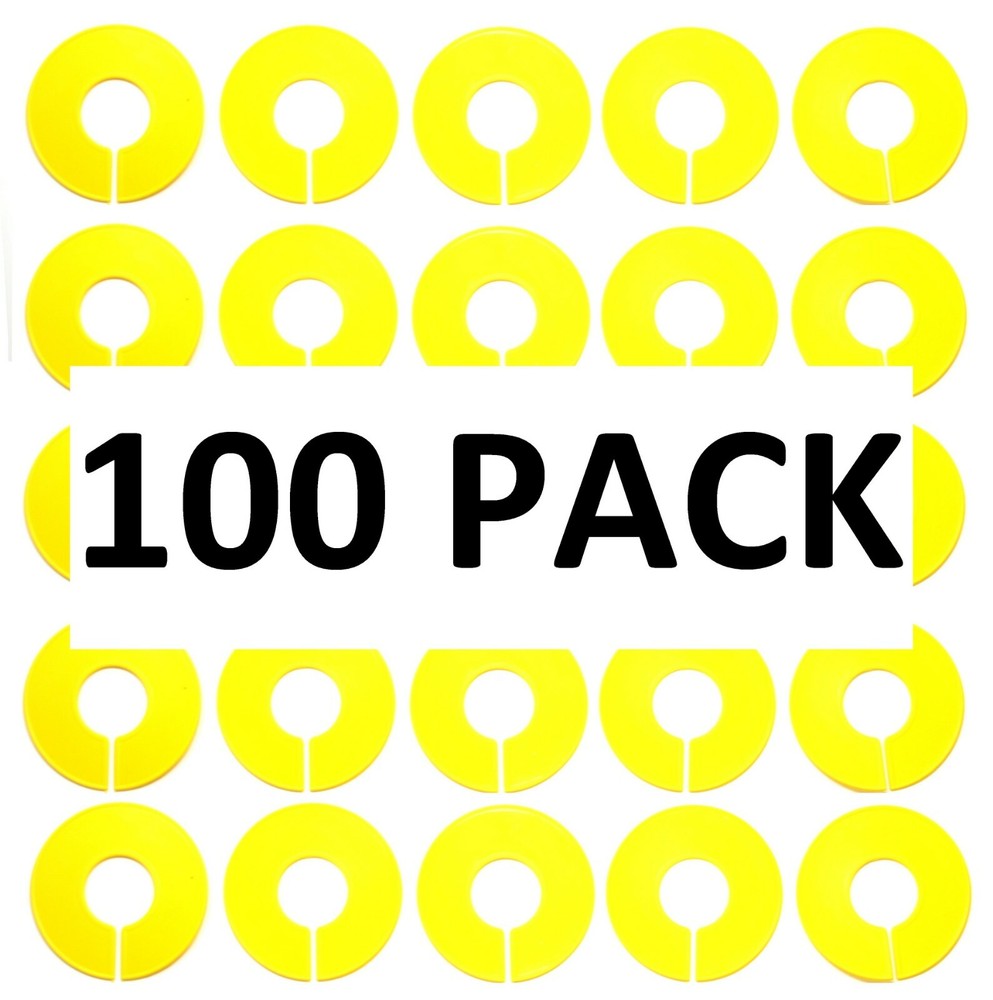 Yellow Round Plastic Blank Rack Size Dividers - Multi-pack