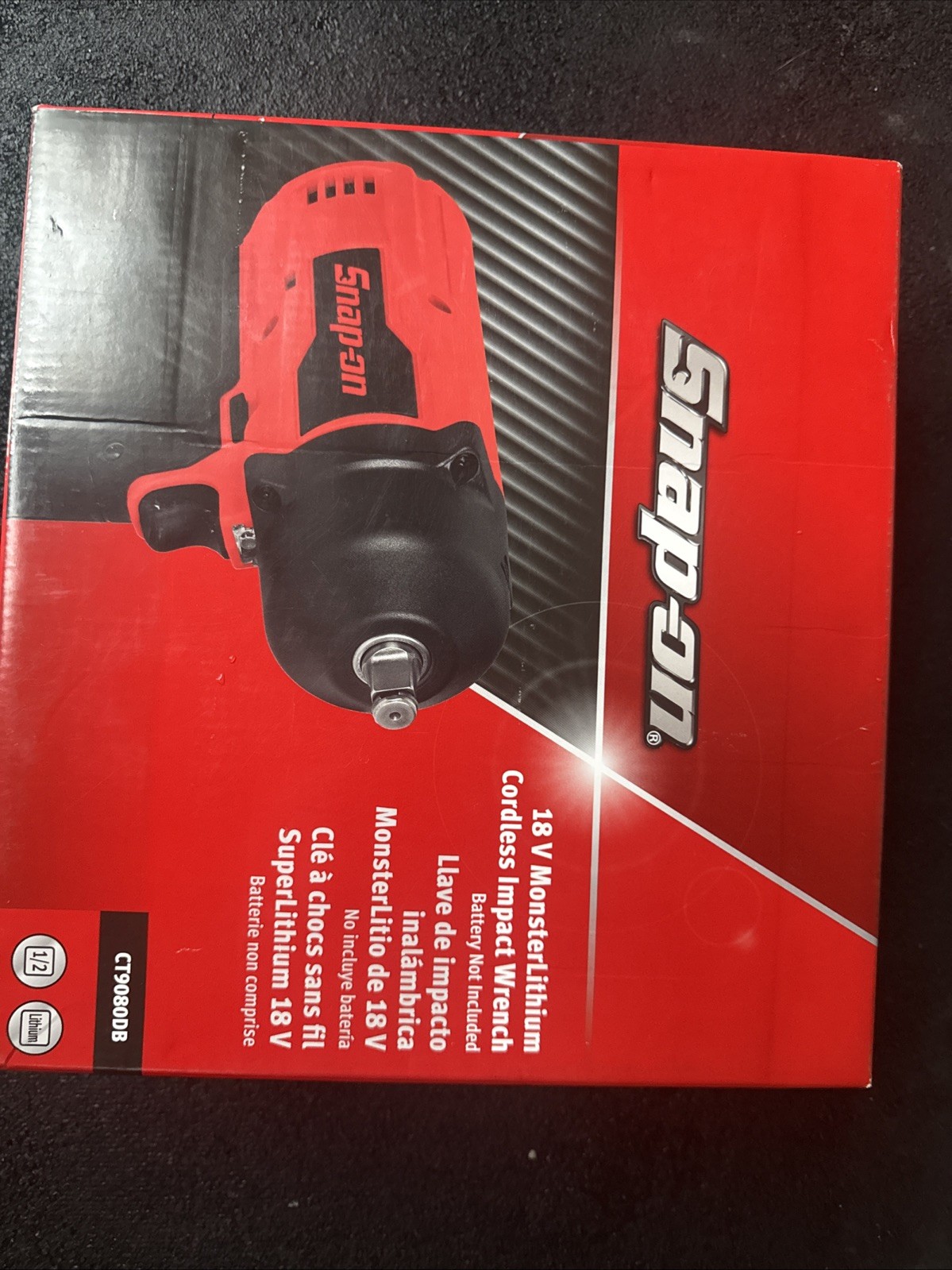 For Snap-on Lithium Ion CT9080DB 18V 18 Volt cordless 1/2" impact Wrench Gun