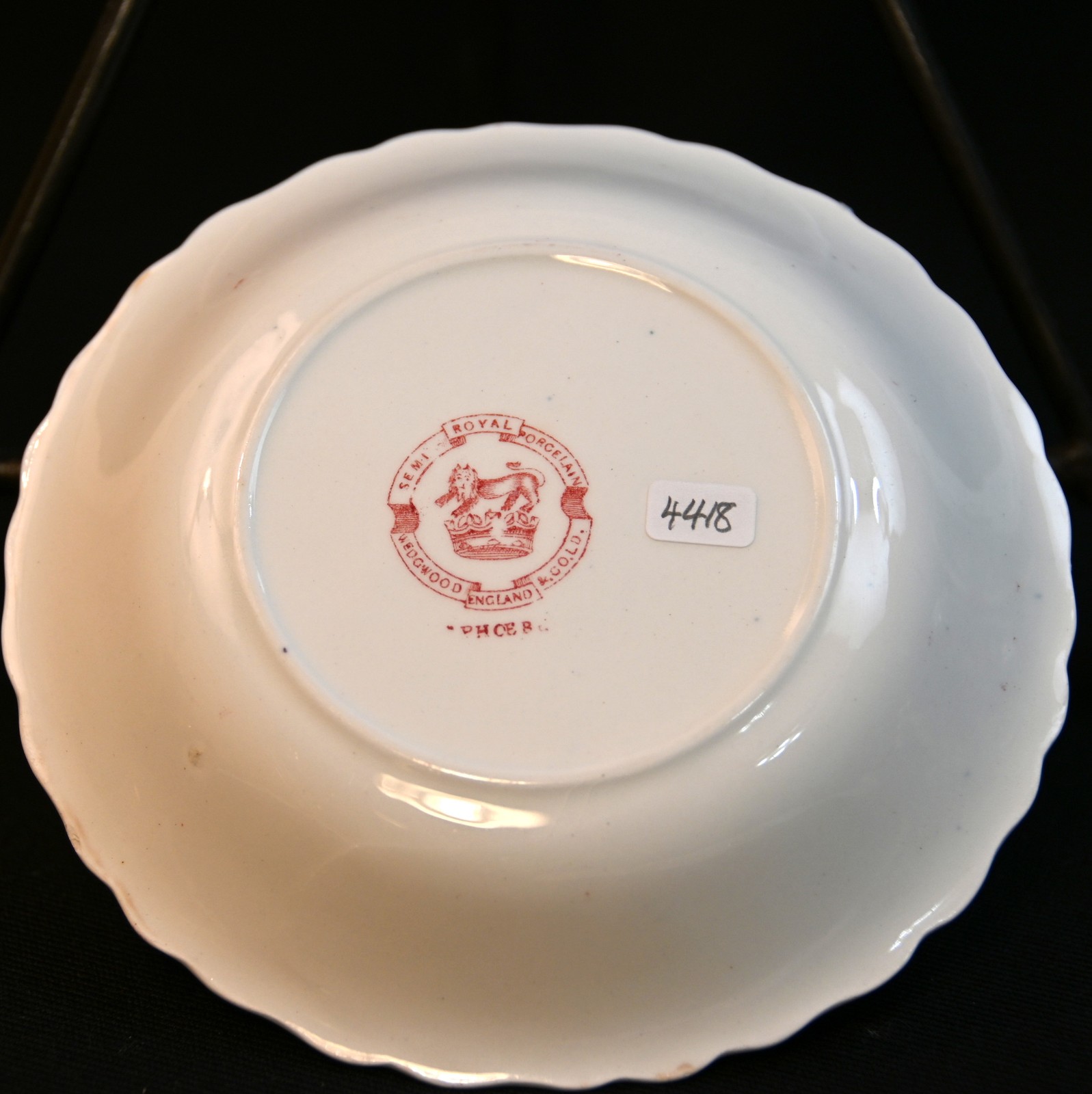 Wedgwood 5 Fruit Dessert Bowls Coupe Phoebe Pink wGold Accents England 1900-1906