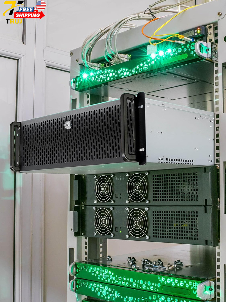 4U Server Chassis Rackmount Case | 15 3.5" HDD Bays | E-ATX Compatible | 6 Front