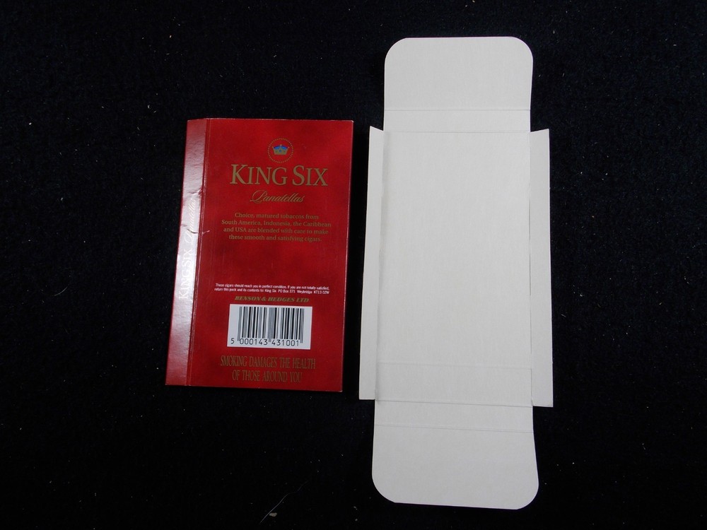 Vintage Kings Six Empty Cigarette Packet Box