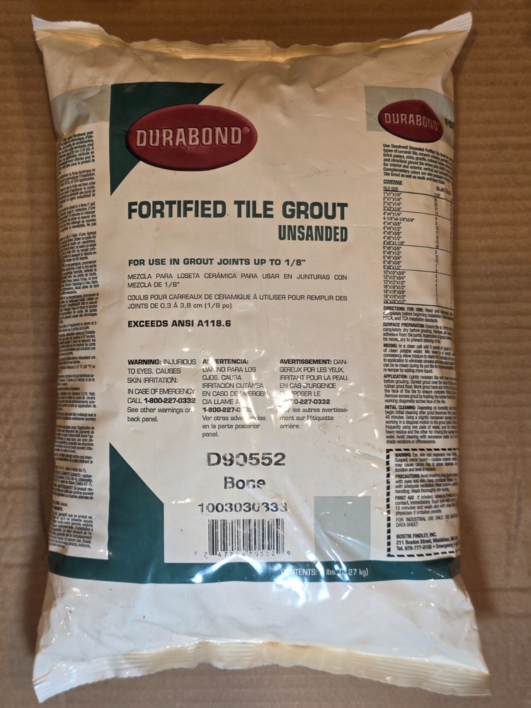 Durabond Fortified Unsanded Tile Grout 5 lbs (Bone Walnut)