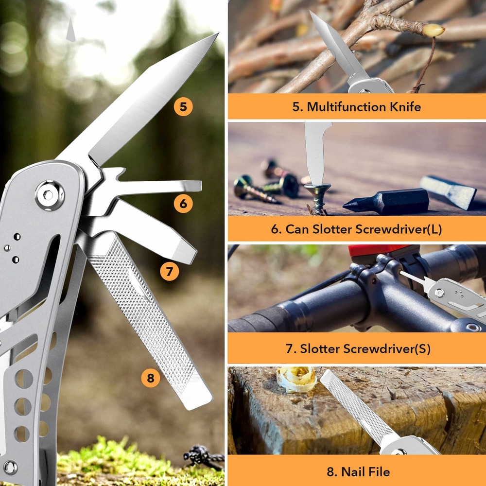 Alicates multiherramienta 26 en 1 para acampar al aire libre