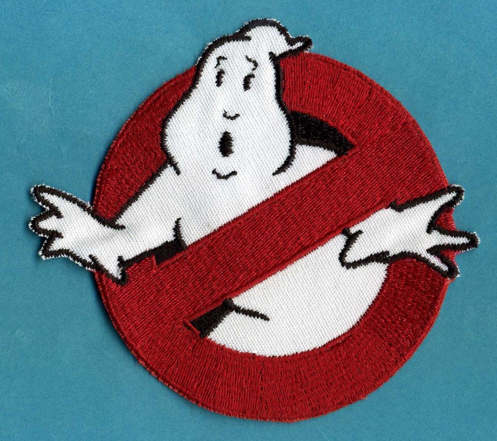 Ghostbusters 1 style No Ghost Embroidered Patch w/hook backing