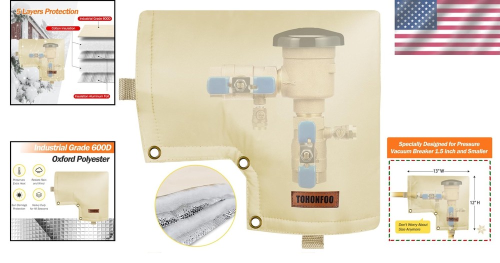 Insulated Backflow Preventer Pouch - Winter Protection