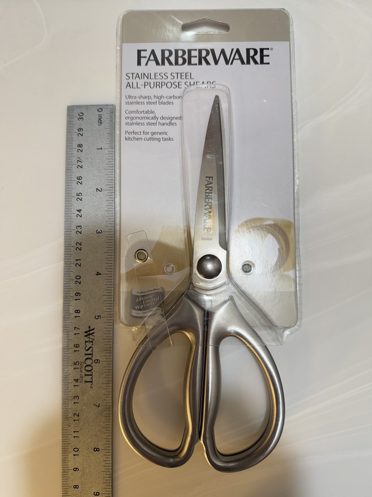 FARBERWARE All Purpose Titanium Stainless Steel Scissors - New