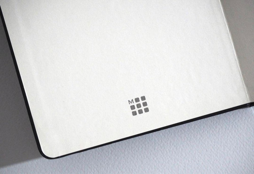 Opened and MOLESKINE plain notebook 1 book