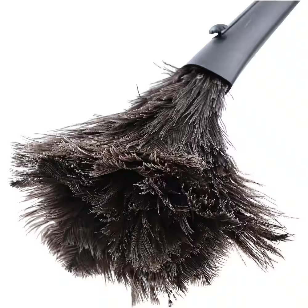 15 In. Retractable Soft Feather Duster with Adjustable Lever and Hanging Loop