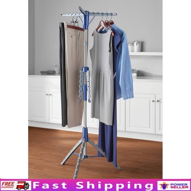 Collapsible Tripod Drying Rack 2-Tier Space Saving Portable Laundry Clothesline