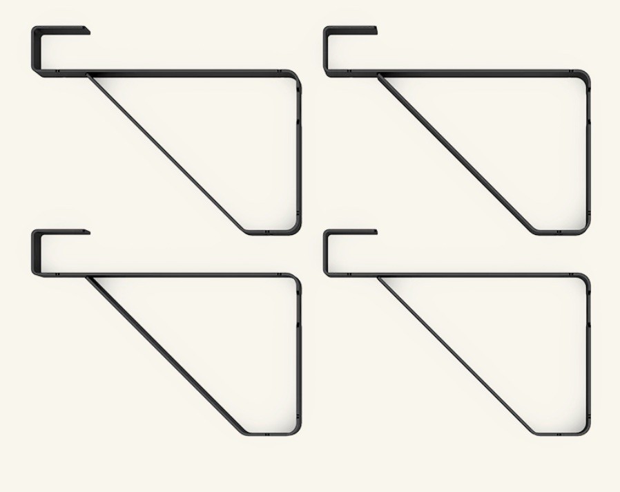 Bed Bracket 4 Triangle/Rectangle (Black/White), Compatible with Floyd Bed