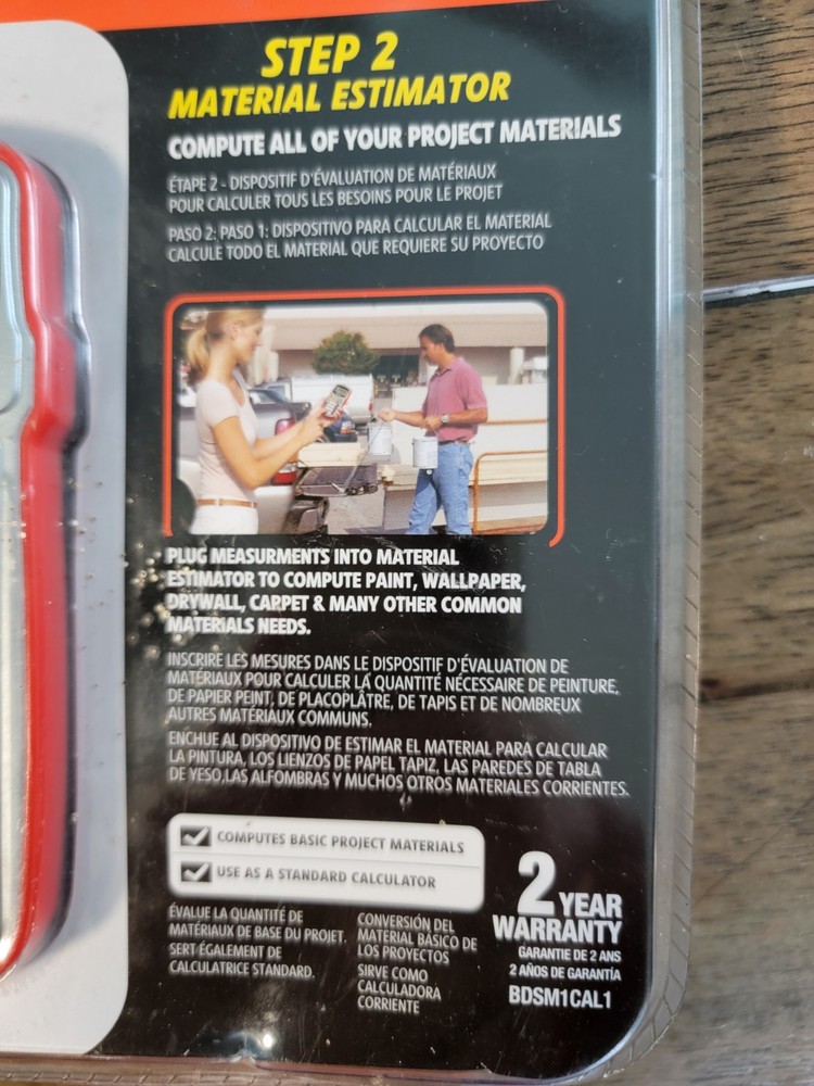 Black & Decker Marksman 2 Step Planning Kit-Calculate Paint/Wallpaper needs-NEW