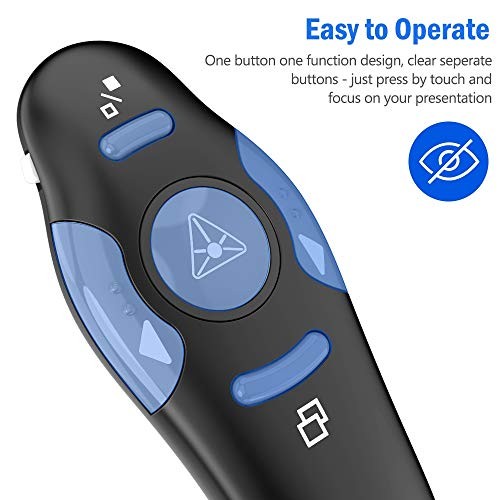 Presentation Remote Clicker, USB A & USB C Wireless Presenter for Classic