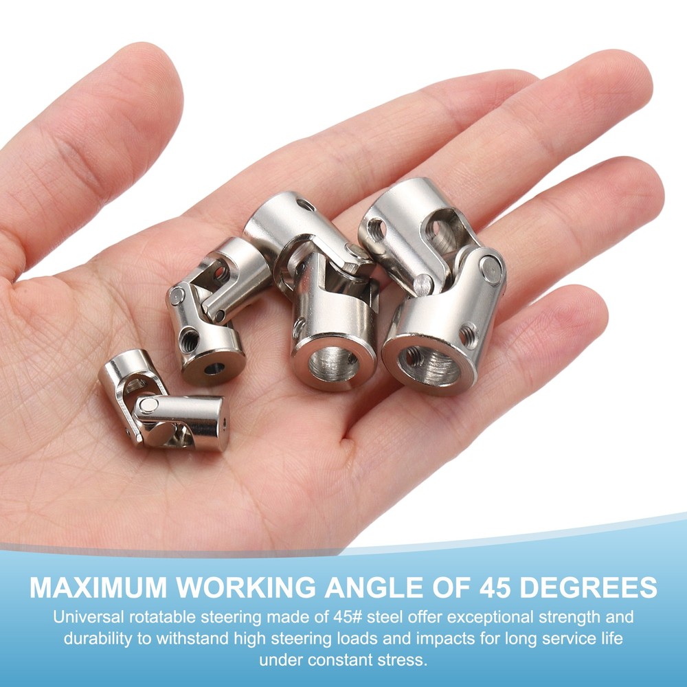 2pcs Rotatable Joint, 6mm to 6mm Inner Dia Universal Joint