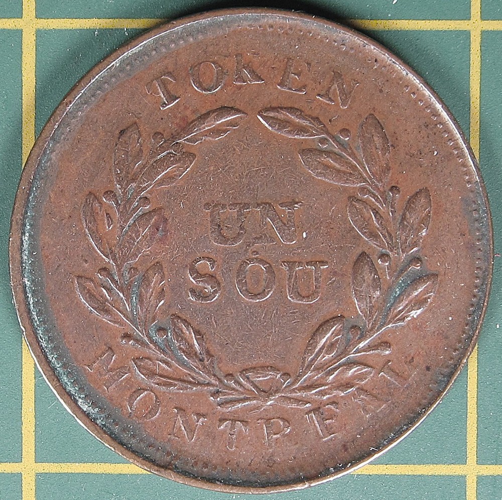Lower Canada Un Sou token LC-29A