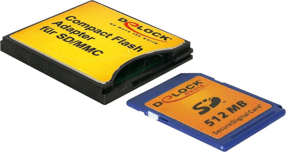 Delock Compact Flash Adapter for SDHC/MMC Memory Cards