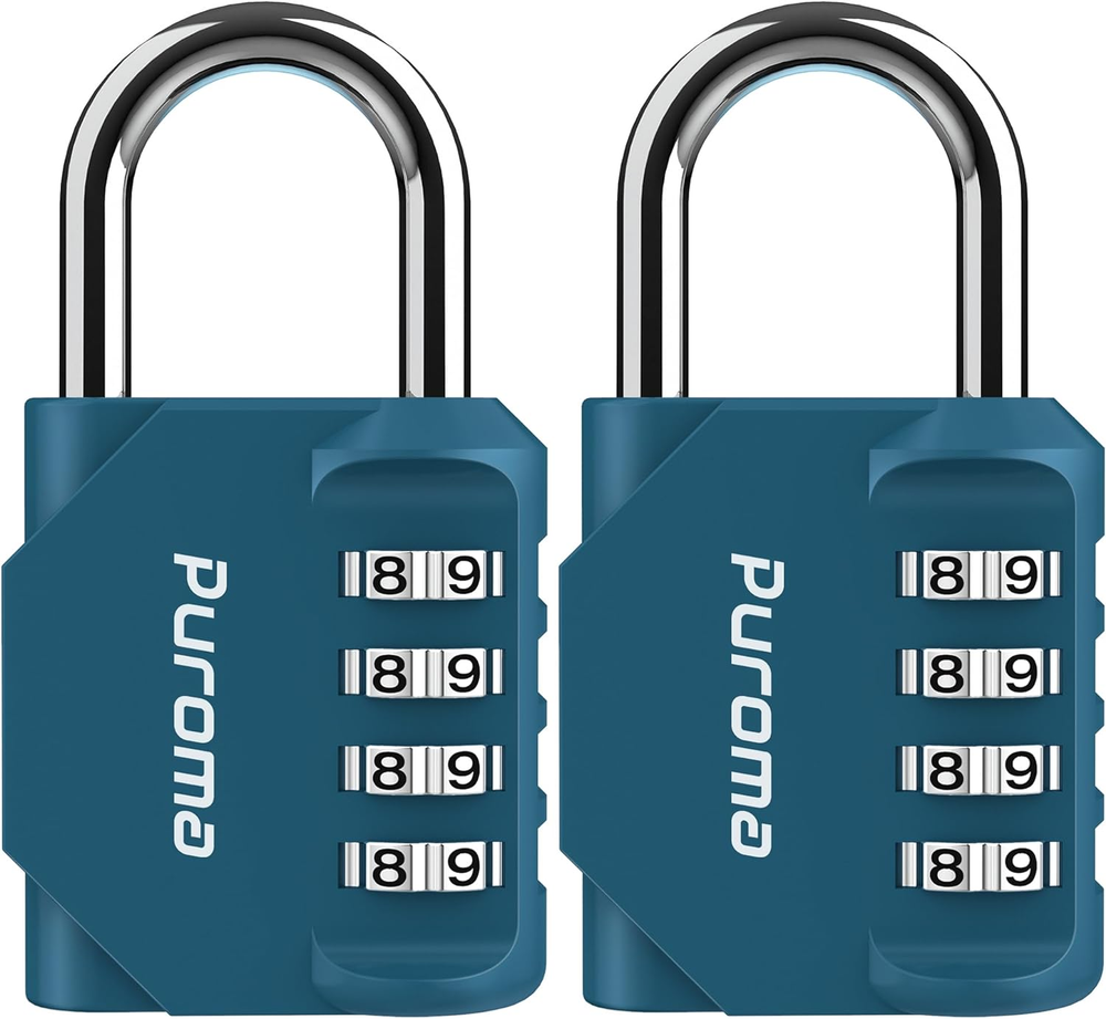 2 Pack Combination Lock 4 Digit Locker Lock Outdoor Waterproof Padlock for Schoo