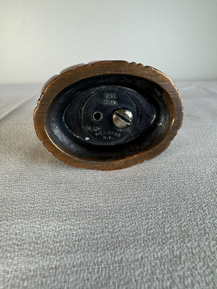 Vintage B & R copper automatic table lighter