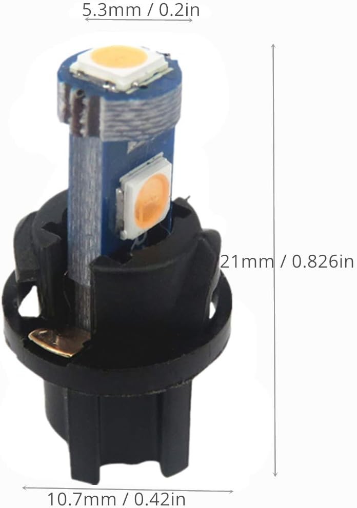 74 LED Bulb Dash Light Extremely Bright Wedge PC74 Twist Socket