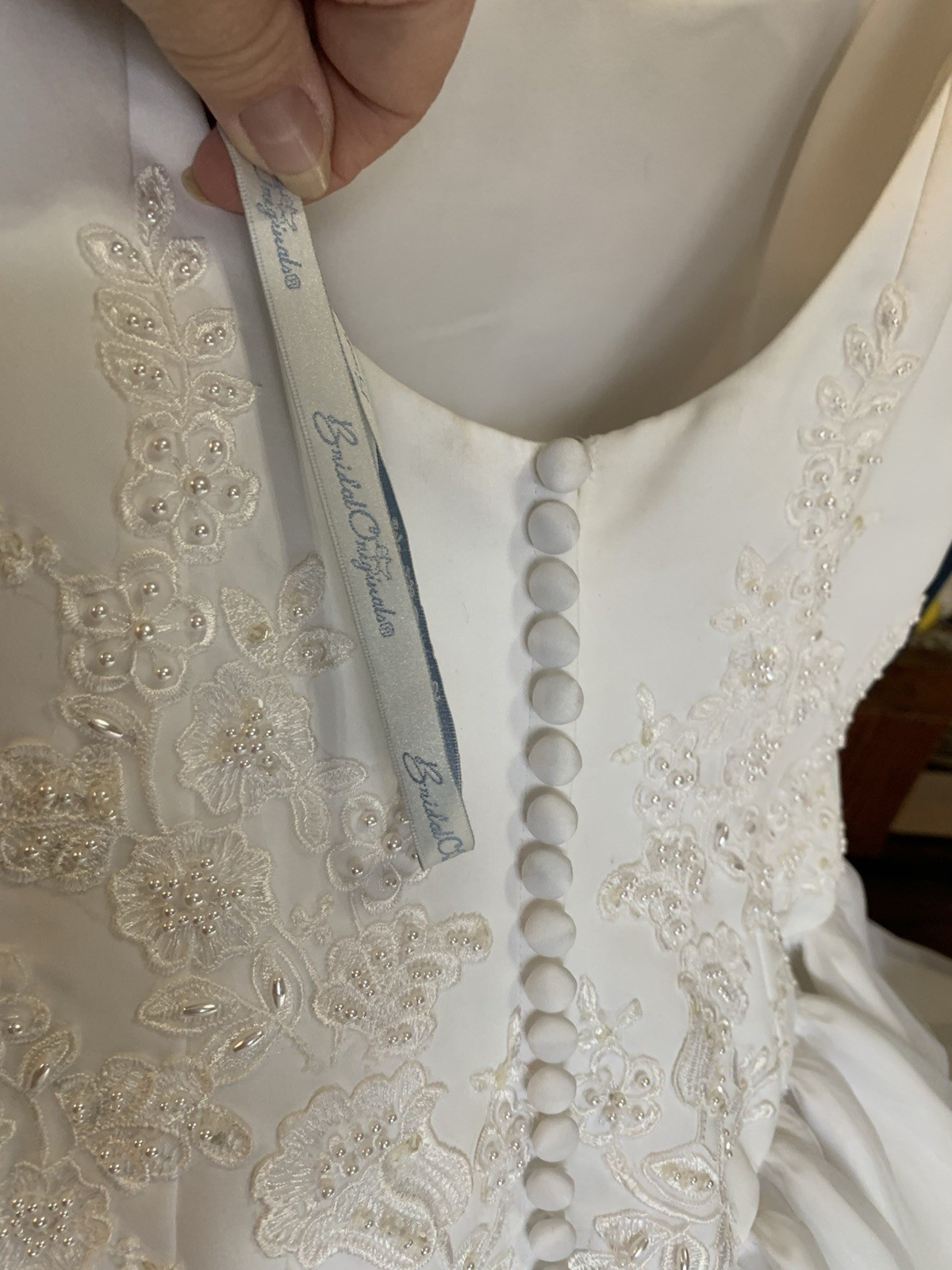 Vintage White Wedding Dress Bridal Originals Pearls Sequins Size 6 READ