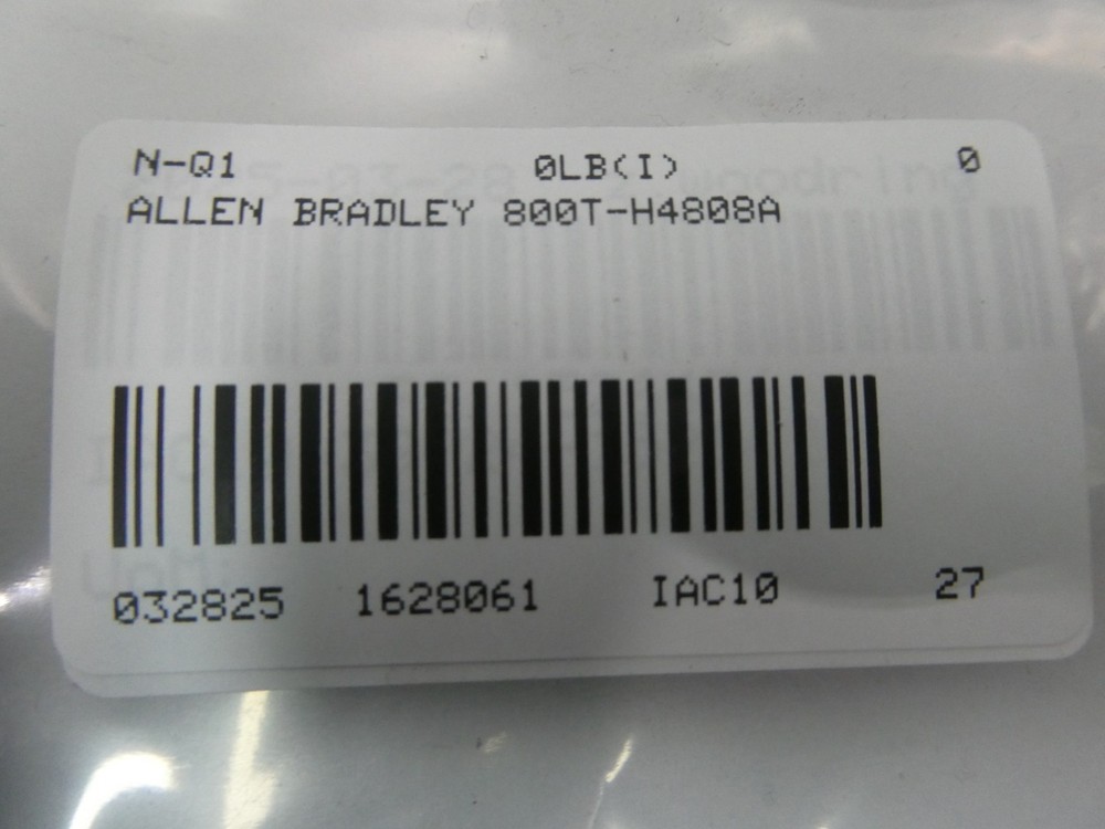 Allen Bradley 800T-H4808A 2 Pos Selector Switch