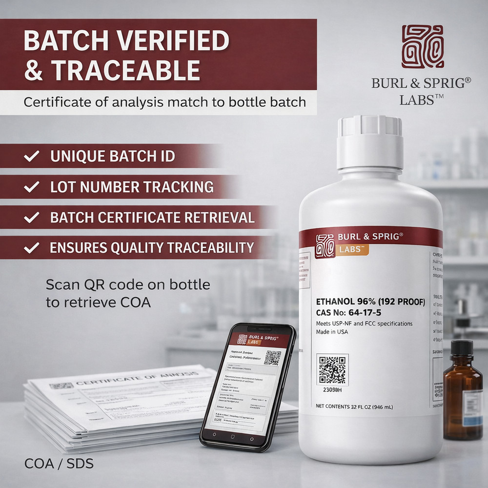192 Proof Ethanol Solvent 96% High Purity Laboratory & Extraction Grade
